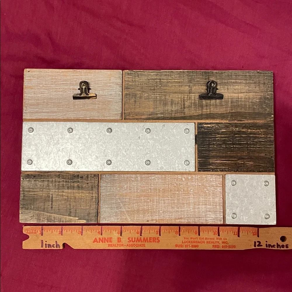 Hobby Lobby Rustic Clip Frame in Brown and Silver